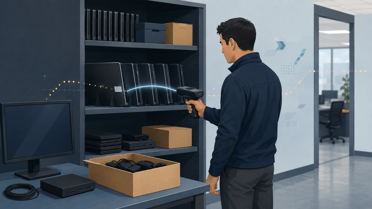 How to Audit Laptops and Office IT Assets with a Handheld UHF RFID Reader - TagtixRFID