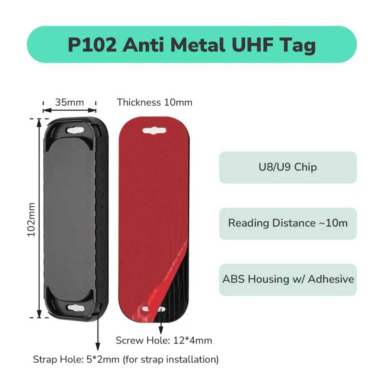 ABS Material RFID Mount On Metal Surface UHF Tag TagtixRFID