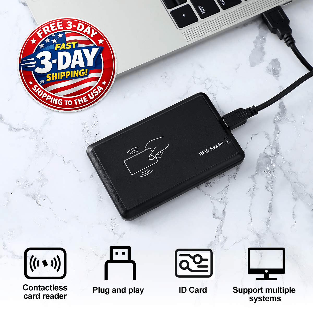 EM4100 ID Card 125Khz RFID Reader TagtixRFID