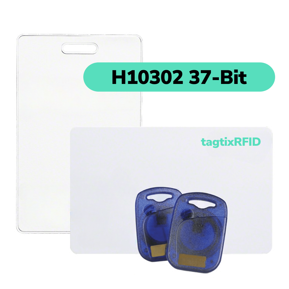 H10302 Format 34 Bit Wiegand Proximity Cards Blank Printable Clamshell TagtixRFID