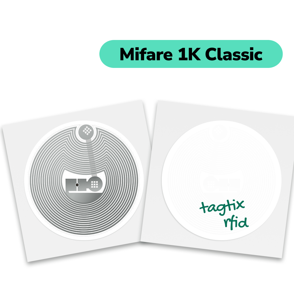 NFC Sticker Mifare Classic 1K Self - Adhesive Round TagtixRFID