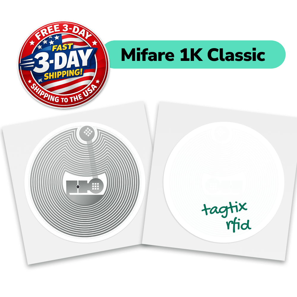 NFC Sticker Mifare Classic 1K Self - Adhesive Round TagtixRFID