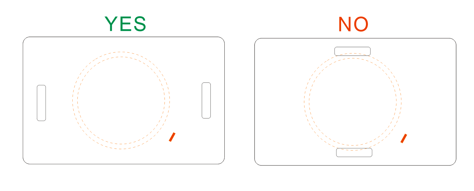 Coil design of H10301 Format 26-bit wiegand cards. Compatible with HID readers.