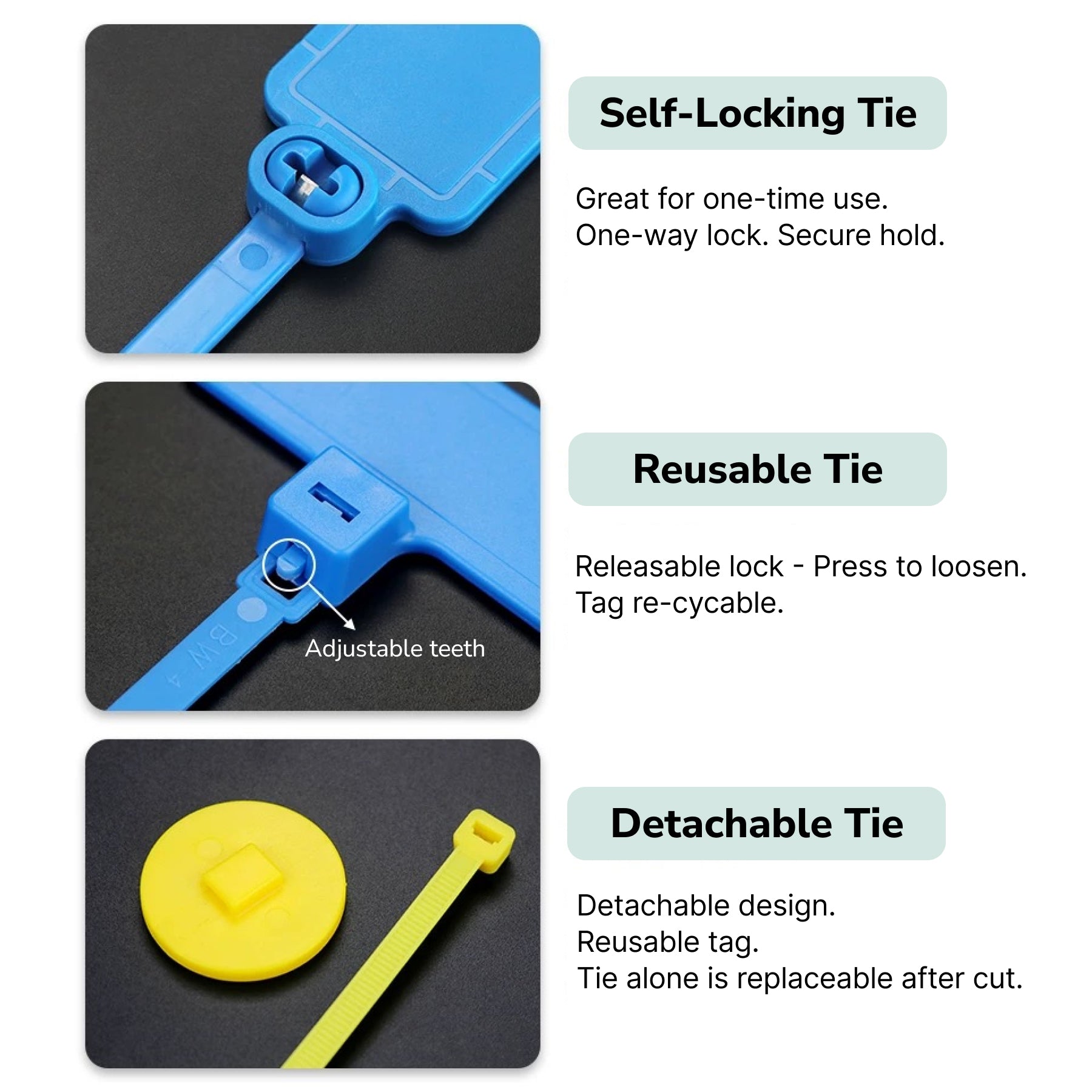 ZD330 RFID Cable Tie Wrap UHF Tag Strap