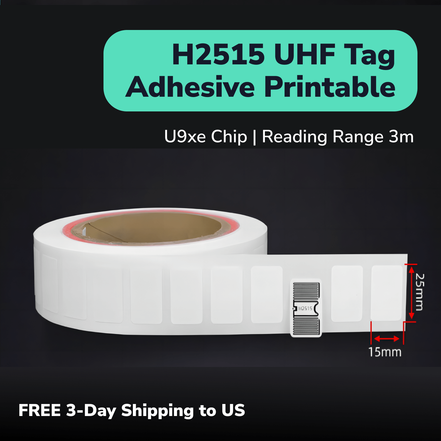 860mhz-960mhz ISO18000-6C Ultra Small UHF RFID Asset Tags EPC Class1 Gen2  Rewritable Sticker Inlay