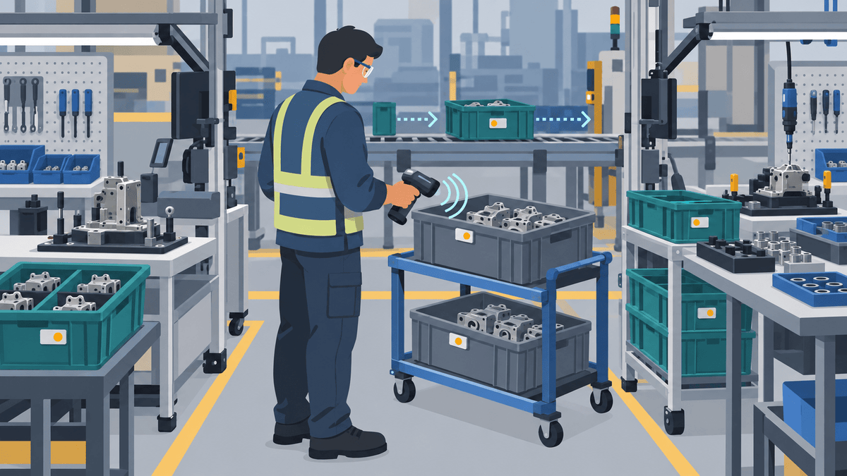 How to Track Work-in-Process Items and Production Containers with UHF RFID - TagtixRFID