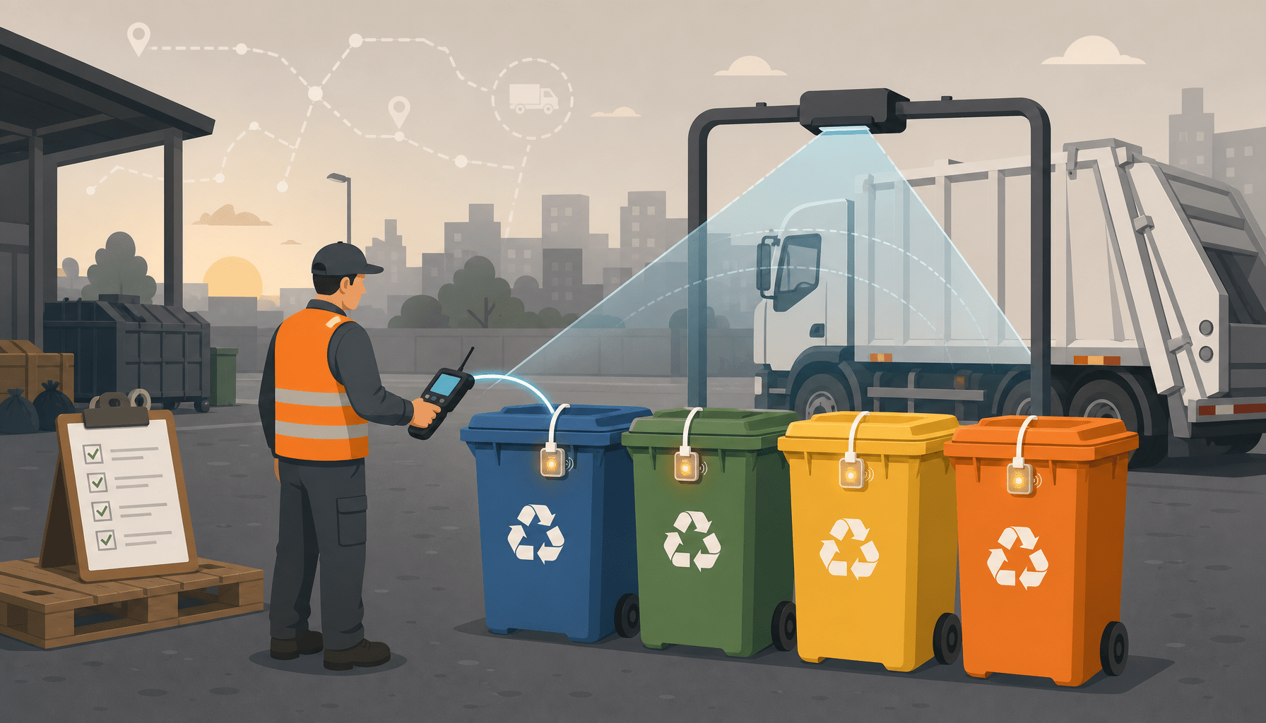 Using UHF RFID Cable Tie Tags to Track Recycle Bins and Waste Containers - TagtixRFID