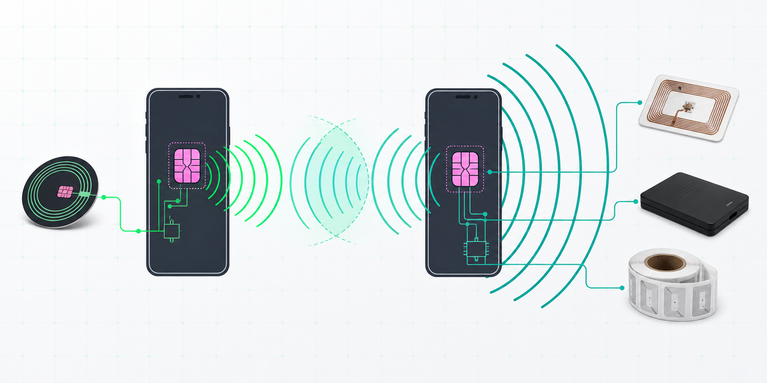NFC and RFID technology comparison smartphone signal range differences