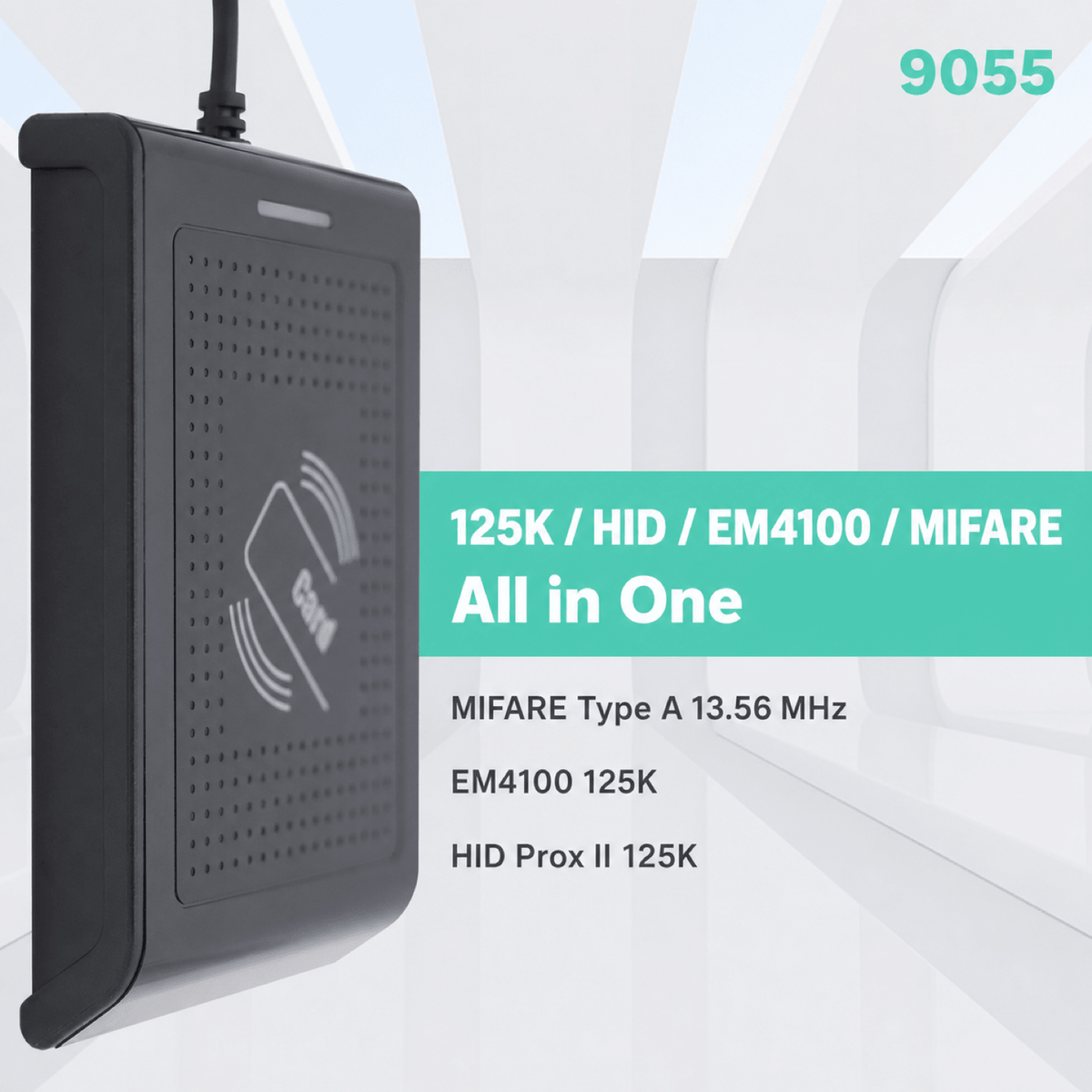 9055 125khz RFID + NFC 13.56Mhz + HID Prox Card Reader 3 in 1 Module TagtixRFID