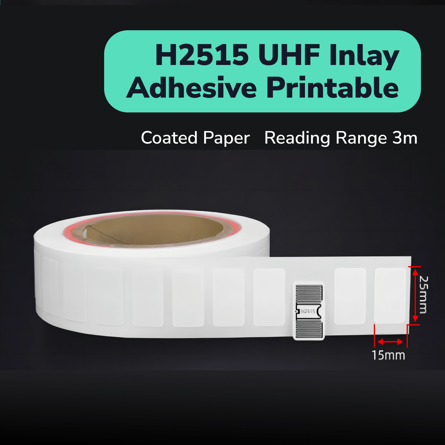 9662 Long Range UHF RFID Tags Self - Adhesive Printable Inlay Label TagtixRFID