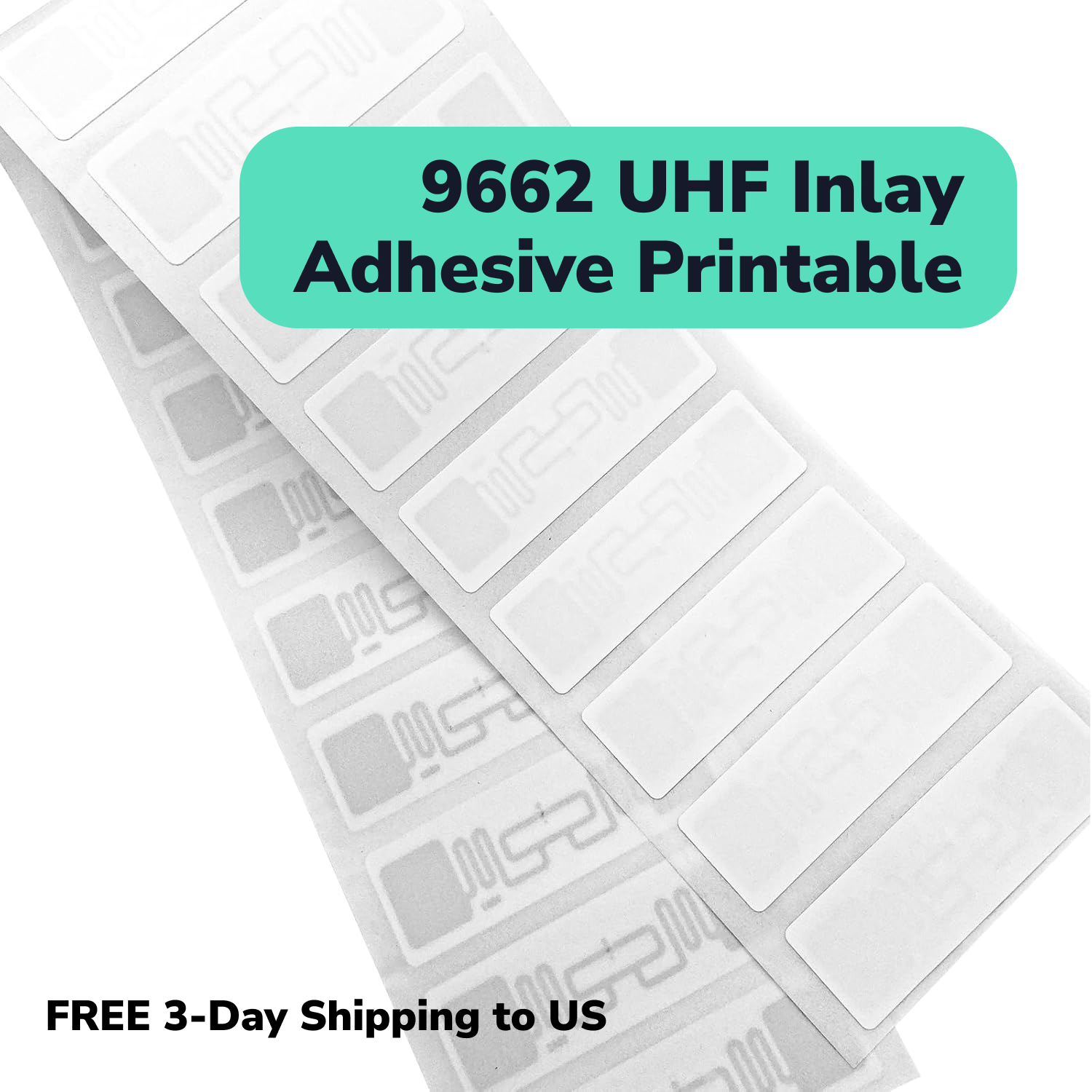 9662 Long Range UHF RFID Tags Self-Adhesive Printable Inlay Label