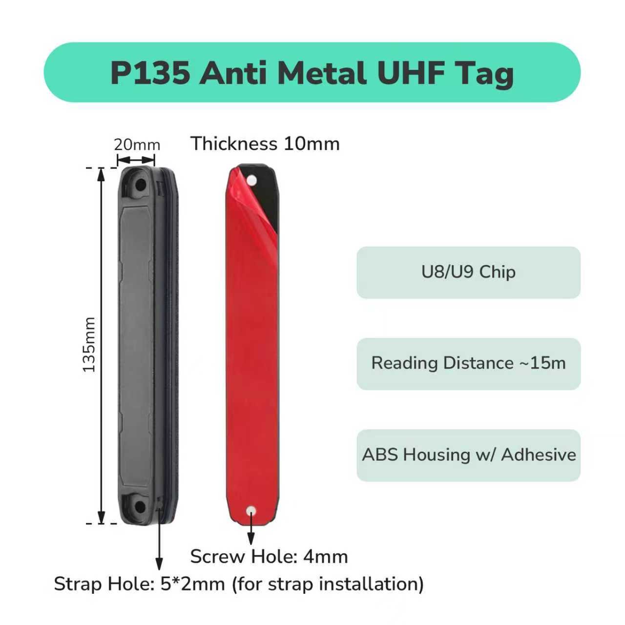 ABS Material RFID Mount On Metal Surface UHF Tag TagtixRFID