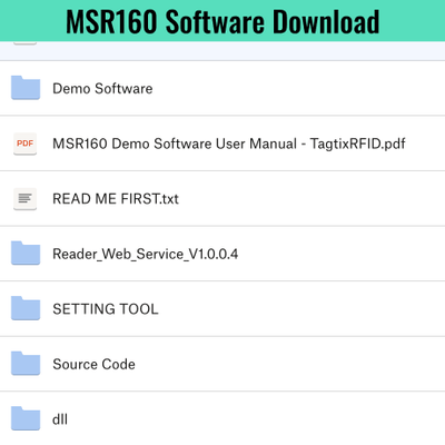 Software & SDK Download for MSR160 EMV Chip Reader