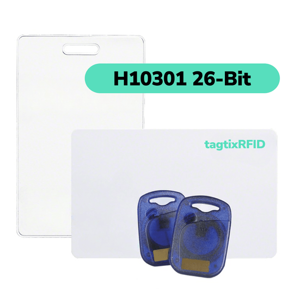 H10301 Format 26 Bit Wiegand Proximity Cards Blank Printable ISOProx TagtixRFID