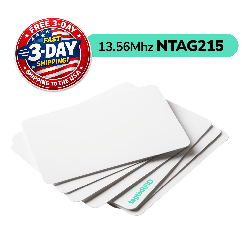 NTAG215 NFC PVC Blank Card 13.56MHZ Programmable TagtixRFID