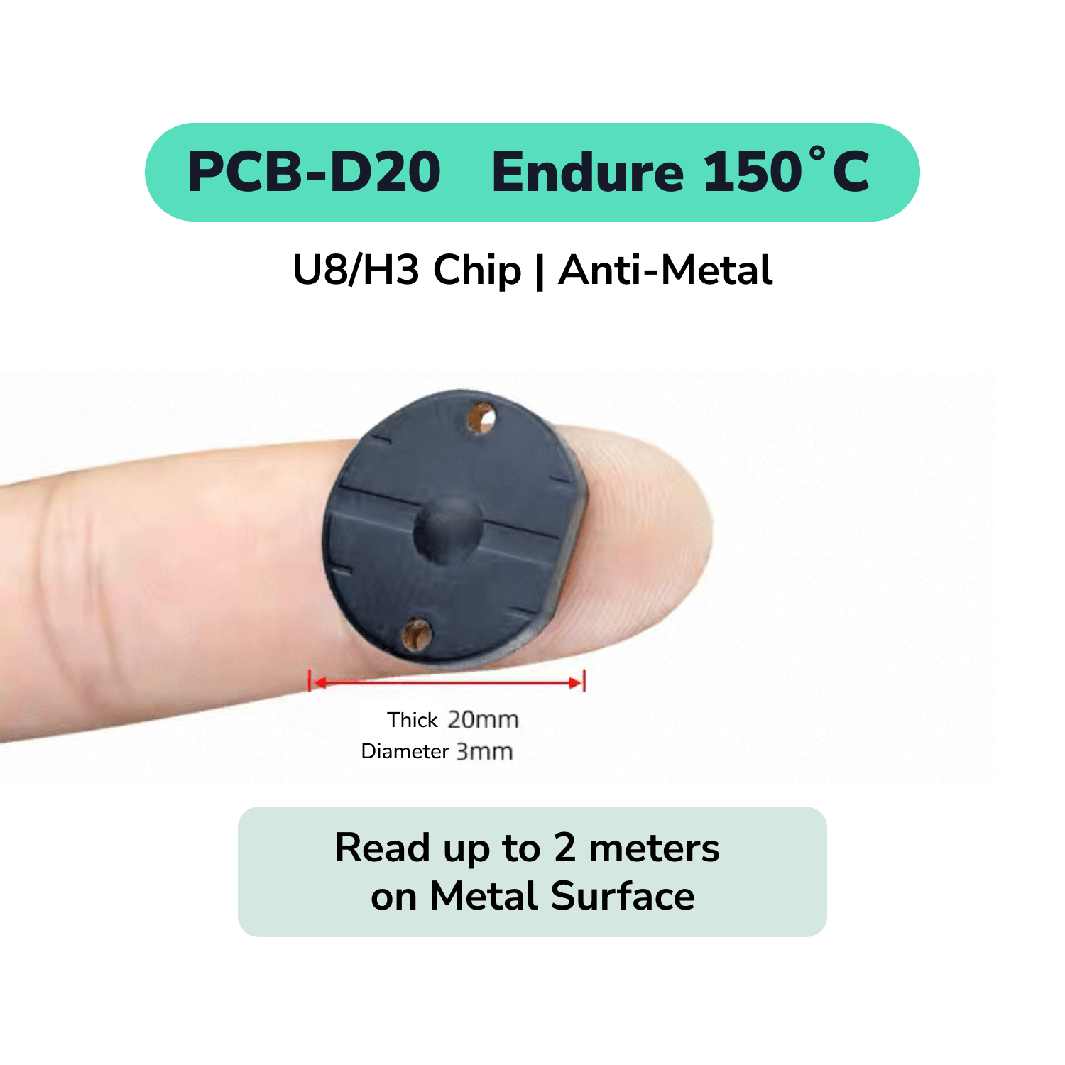 PCB Material High Temperature RFID Tag Anti - Metal UHF Label TagtixRFID