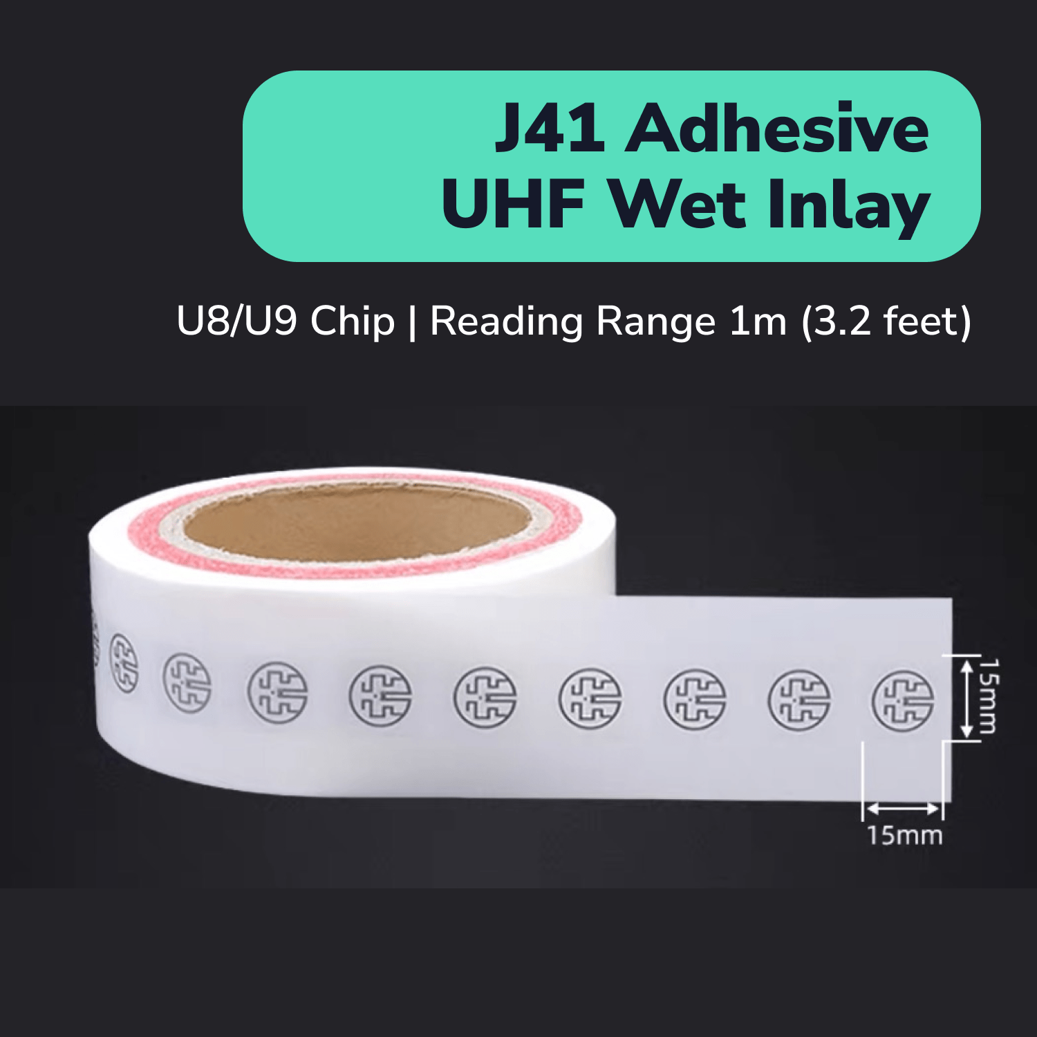 Ultra Small UHF RFID Tag Sticker ISO18000 - 6C EPC Class1 Gen2 Self - Adhesive Inlay TagtixRFID